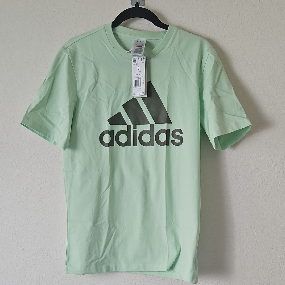 Adidas Men's Light Green Tee NWT